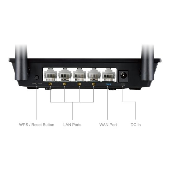 Router ASUS RT-N12E C1, N300, 4-port switch, 2x antena, bežični