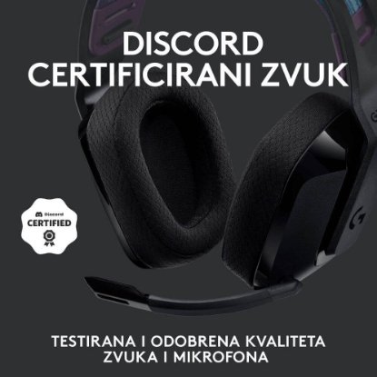 Slušalice LOGITECH Gaming G535 Lightspeed, bežične, crne