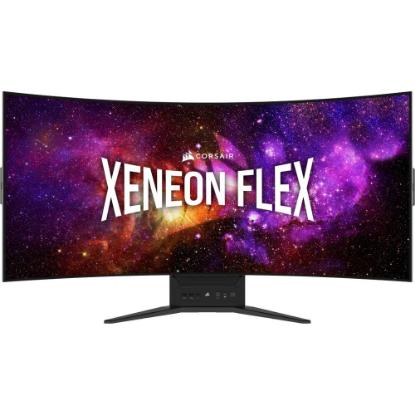 Monitor 45" CORSAIR Xeneon Flex 45WQHD240, UWQHD, OLED, 240Hz, 1ms, 1000cd/m2, G-Sync, FreeSync, ukrivljen, črni