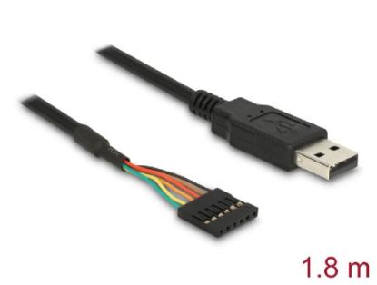 Kabel DELOCK, USB 2.0 na TTL pin header 6 pin, 1,8m