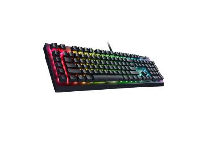 Tipkovnica RAZER BlackWidow V4 X, mehanska, Green switch, RGB, HR/US postavitev, črna, USB
