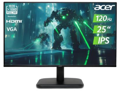 Monitor 24.5" ACER EK251QGbi UM.KE1EE.G01, FHD, IPS, 120Hz, 1ms, 250cd/m2, črni