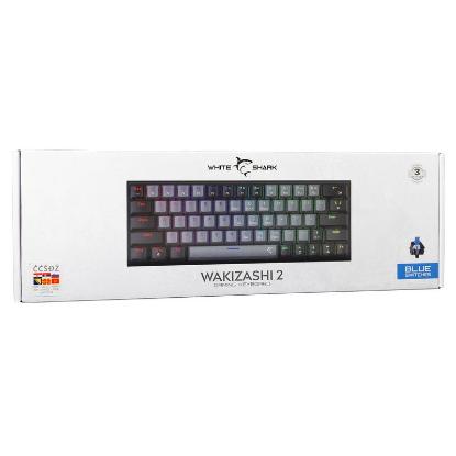 Tipkovnica WHITE SHARK GK-002722V2 Wakizashi-2, RGB, plavi switch, mehanička, UK/HR,črno-siva