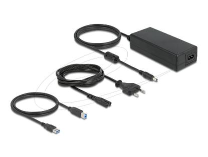 USB HUB DELOCK, 16-portni USB 3.2, s prekidačima, sivi