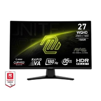 Gaming monitor 27" MSI MAG 274CQF, QHD, VA, 180Hz, 1ms, 300cd/m2, ukrivljeni, črni