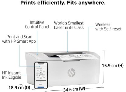 Tiskalnik HP LaserJet M110w 7MD66F, 600 dpi, 8 MB, USB, Wi-Fi, brezžični, bel