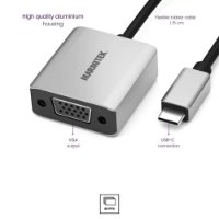 Adapter MARMITEK, USB-C(M) na VGA(Ž), srebrni