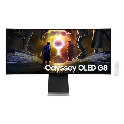 Gaming monitor 34" Samsung Odyssey G85SD, WQHD, OLED, 175Hz, 0.03ms, 250cd/m2, FreeSync, zakrivljeni, zvučnici, crno-bijeli