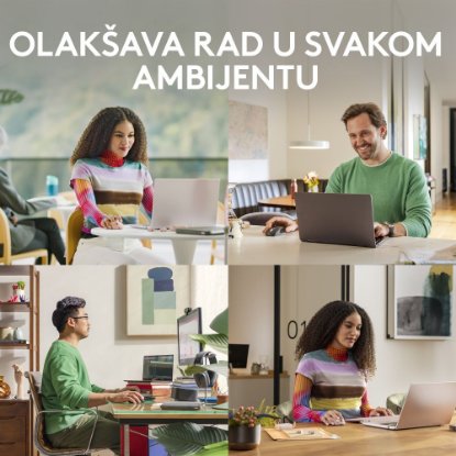 Miška LOGITECH MX Anywhere 3S, laserska, brezžična, BT, roza