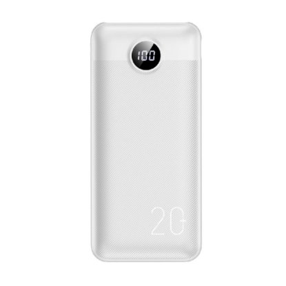 Mobilni USB polnilec VEGER L20s, LED, 20000 mAh, beli