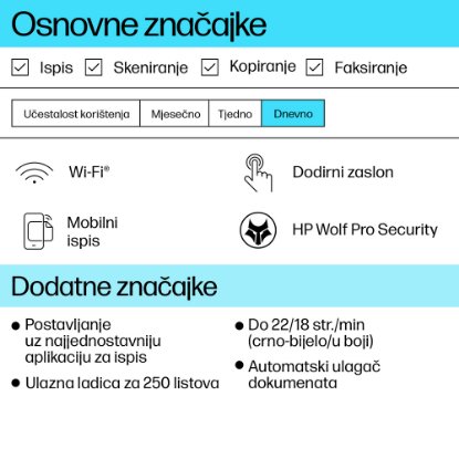 Multifunkcijski Tiskalnik HP OfficeJet Pro 9120e, Tiskalnik/scanner/copier/fax, 4800dpi, 512MB, USB, LAN, WiFi, Instant Ink