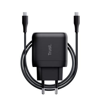 Polnilec TRUST Maxo, USB-C, 45W, USB-C kabel 2m, črni