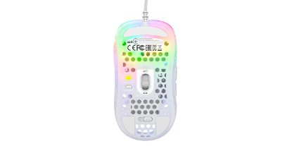 Miška XTRFY MZ1 - ZY'S Rail RGB, optična, 16000dpi, bela, USB