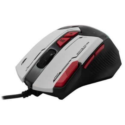 Miška BARACUDA BGM-042 Manta, RGB, optična, 12800dpi, bela