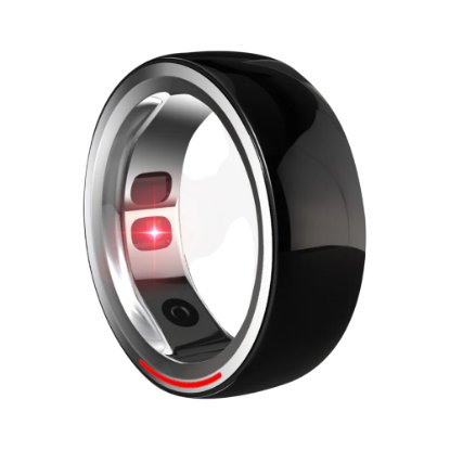 Pametni prstan HIFUTURE FutureRing S 57mm, spremljanje aktivnosti, srebrno-črn