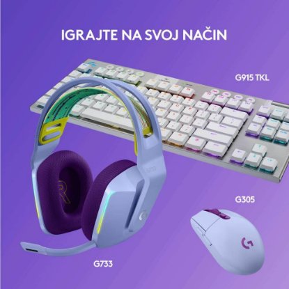 slušalke LOGITECH Gaming G733 Lightspeed, RGB, brezžične, lilac
