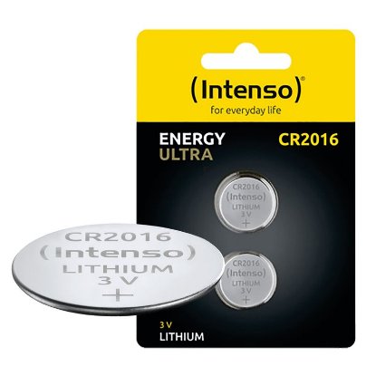 Baterije INTENSO CR2016, litijeve, 3 V, 80 mAh, 2 kosa