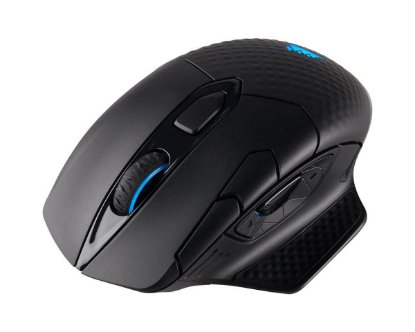 Miška CORSAIR Dark Core RGB PRO, optična, 18000 dpi, brezžična, črna, USB