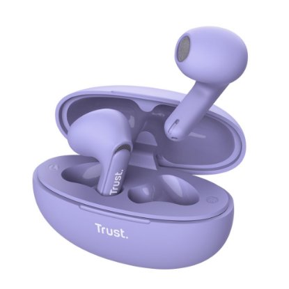 slušalke TRUST Yavi Earbuds, in-ear, ENC, brezžične, vijolične