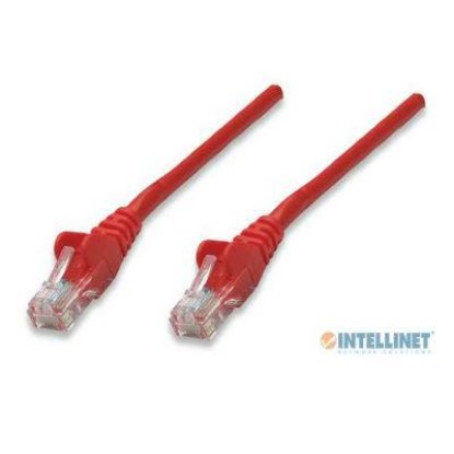 Kabel INTELLINET, patch CAT5e, U/UTP, rdeči, 2m