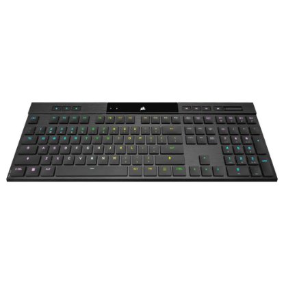 Tipkovnica CORSAIR K100 RGB AIR, mehanska, brezžična, Cherry MX Ultra Low Profile Tactile, US postavitev, USB, črna