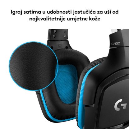 slušalke LOGITECH Gaming G432, 7.1, črne