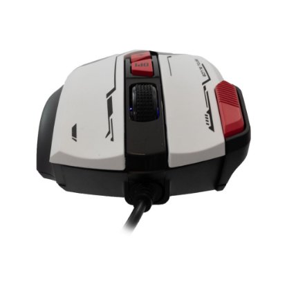 Miška BARACUDA BGM-042 Manta, RGB, optična, 12800dpi, bela