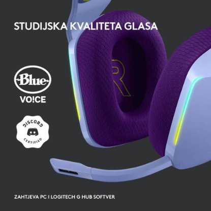 slušalke LOGITECH Gaming G733 Lightspeed, RGB, brezžične, lilac