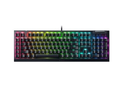Tipkovnica RAZER BlackWidow V4 X, mehanska, Green switch, RGB, HR/US postavitev, črna, USB