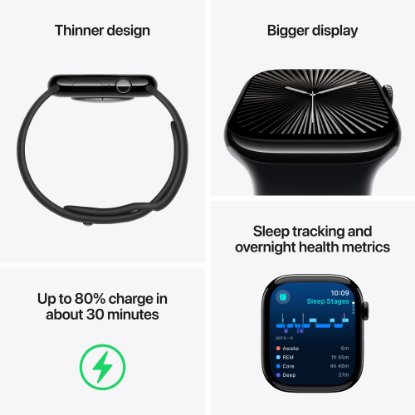 Pametna ura APPLE Watch S10 GPS, 46mm Silver Alu Case with Blue Cloud Sport Loop