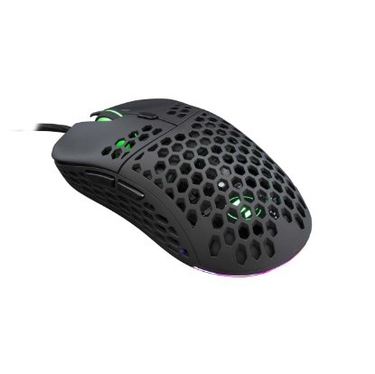 Miška WHITE SHARK Naginata Premium Line, RGB, optična, 16000dpi, USB, črna