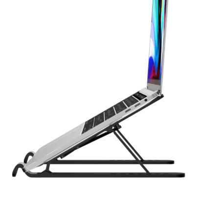 Stojalo za prenosni računalnik SBOX CP-08, črno.