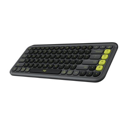 Tipkovnica LOGITECH POP Icon Keys, brezžična, US Layout, BT, sivo-zelena
