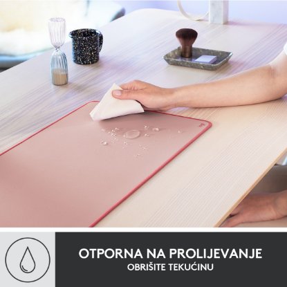 Podloga za miško, LOGITECH Desk Mat Studio, soft, roza
