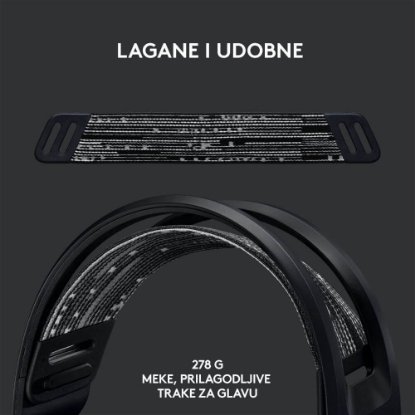 slušalke LOGITECH Gaming G733 Lightspeed, RGB, brezžične, črne