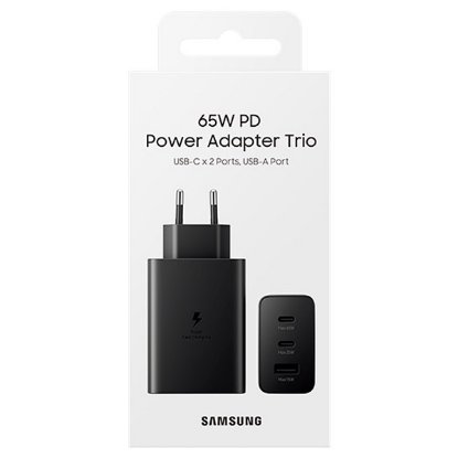 Polnilec SAMSUNG Power Adapter Trio, 2x USB-C, 1x USB-A, 65W