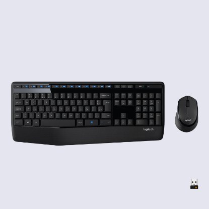 Tipkovnica + miš LOGITECH MK345 Wireless Combo, bežična, črna