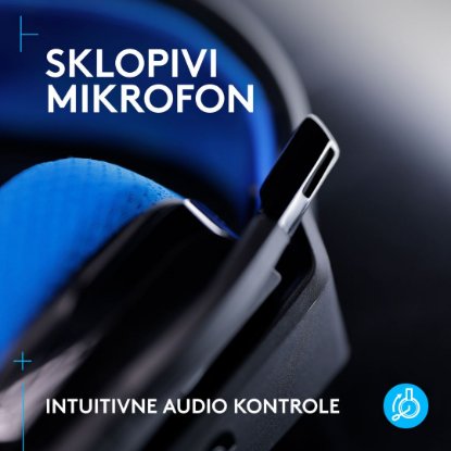 slušalke LOGITECH Gaming G535 Lightspeed, brezžične, črno-modre