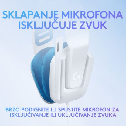 slušalke LOGITECH Gaming G335, bijelo-modre