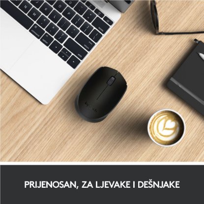 Miška LOGITECH M171, optična, brezžična, črna