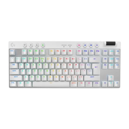 Tipkovnica LOGITECH G Pro X TKL LIGHTSPEED, mehanička, brezžična, RGB, bela