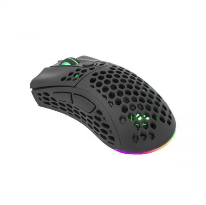 Miška WHITE SHARK Shuriken Premium Line, RGB, optična, 19000dpi, USB, črna