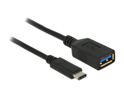 Adapter DELOCK, USB 3.1-C gen1 (M) na USB 3.1-A gen1 (F), 0.15 m