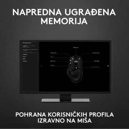 Miška LOGITECH Gaming G502 Hero RGB, optična, 25600dpi, črna, USB