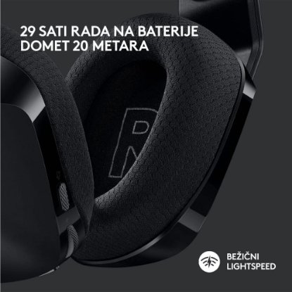 slušalke LOGITECH Gaming G733 Lightspeed, RGB, brezžične, črne