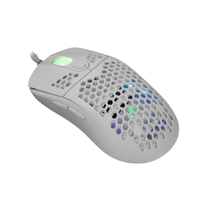 Miška WHITE SHARK Galahad GM-5007, 6400dpi, RGB, optična, žična, bela