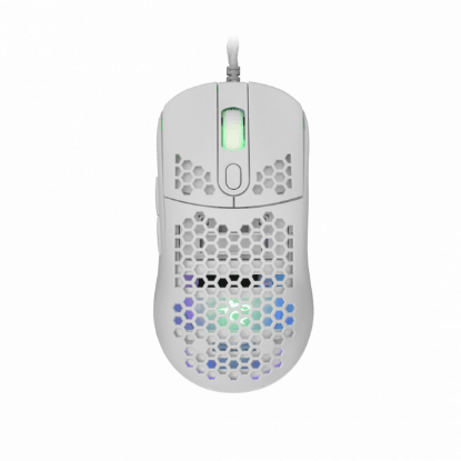 Miška WHITE SHARK Galahad GM-5007, 6400dpi, RGB, optična, žična, bela