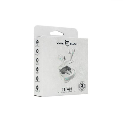 slušalke WHITE SHARK GEB-TWS96 Titan, in-ear, ANC, brezžične, bluetooth, bele