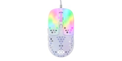 Miška XTRFY MZ1 - ZY'S Rail RGB, optična, 16000dpi, bela, USB