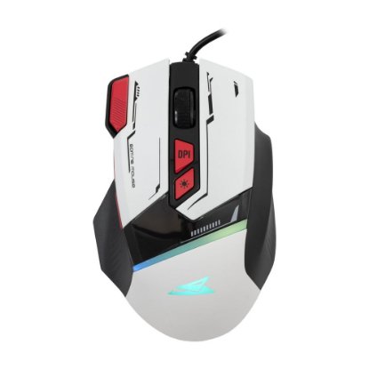 Miška BARACUDA BGM-042 Manta, RGB, optična, 12800dpi, bela